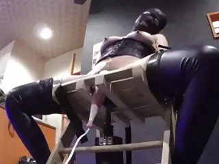 She's put in a restriction chair and fucked real hard