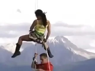Extreme sex on a moving quad bike and rock climbing