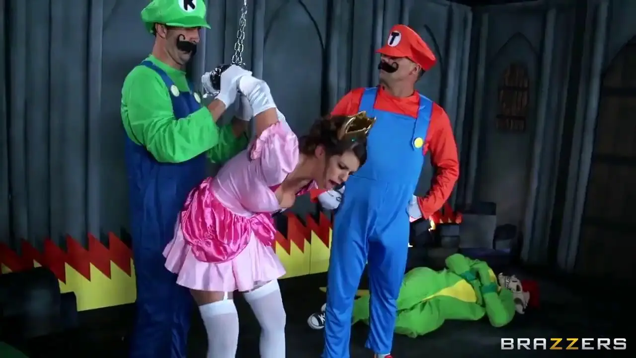 Slutty Brooklyn Chase gets dominated by Luigi and Mario BDSM - BDSM.one